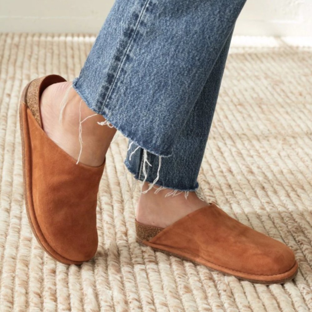 Jenni Kayne Suede Moc Clog Saddle Brown 7